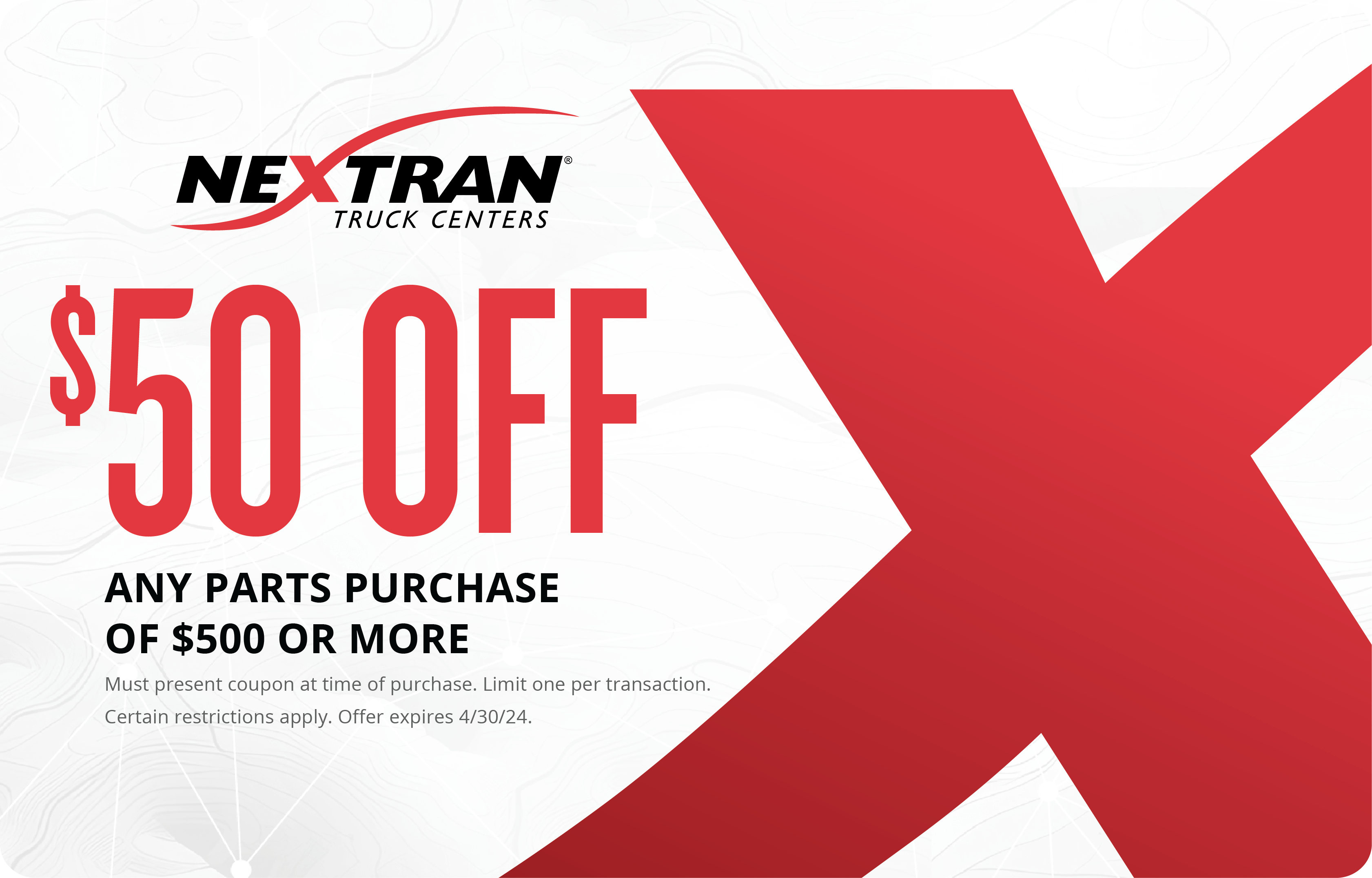 Red X Savings Bucks Nextran Truck Centers Nextran USA red-x-savings-bucks-nextran-truck-centers-nextran-usa